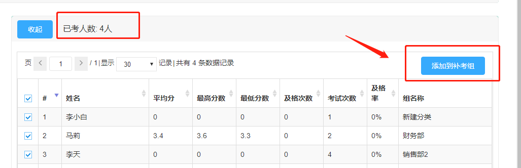 已考人数列表